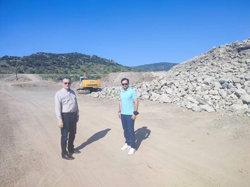 Επίσκεψη του Χαρ. Αθανασίου στο έργο κατασκευής του οδικού άξονα Καλλονής - Σιγρίου και παρακείμενες περιοχές